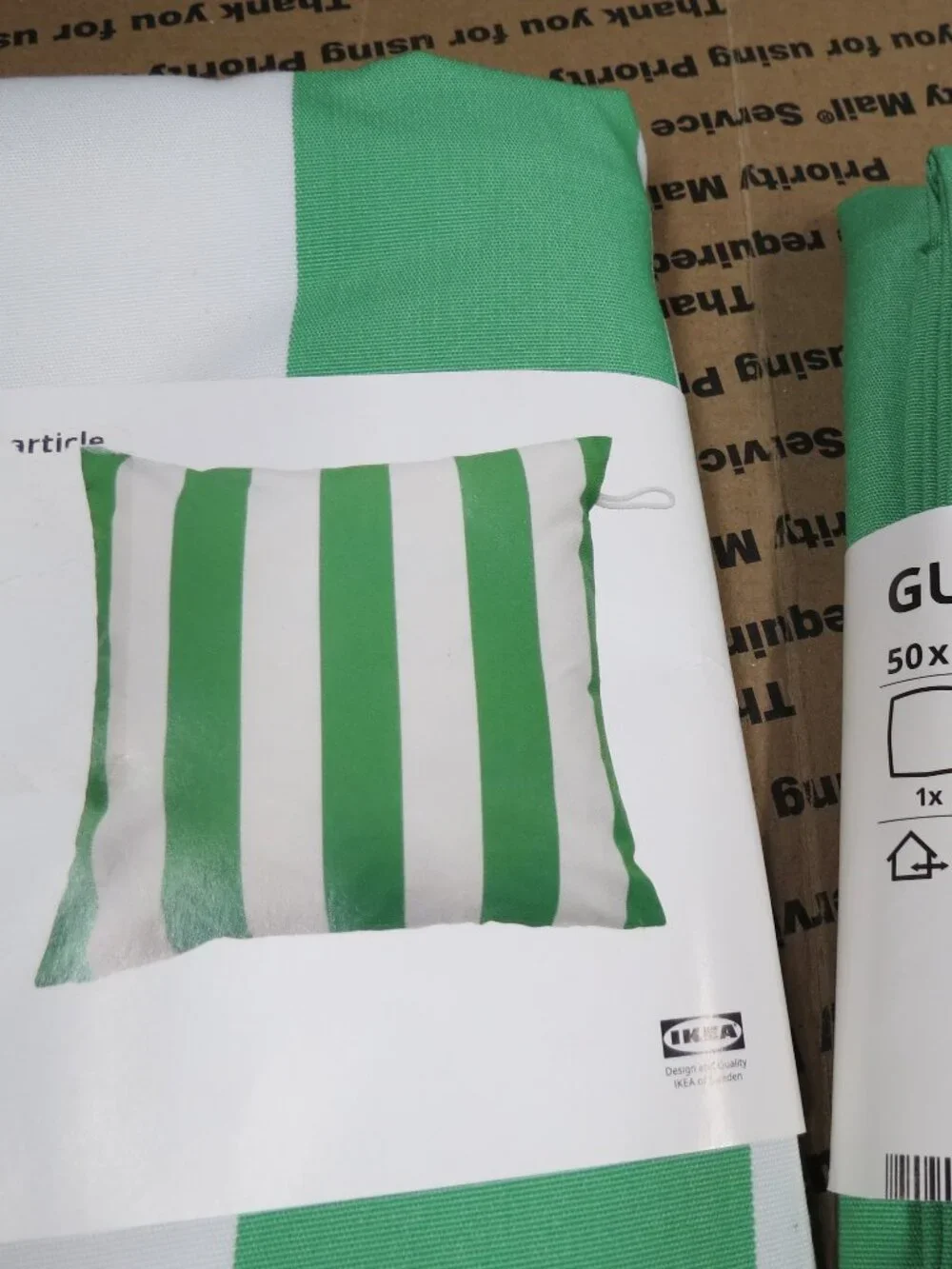 Ikea striped pillow covers (2) NIP 20